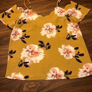 Off the shoulder floral blouse